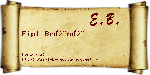 Eipl Brúnó névjegykártya